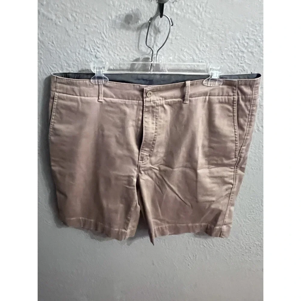 Cremieux Men's Beige Chino Golf Shorts Size 38 Inseam 8.5 Inches